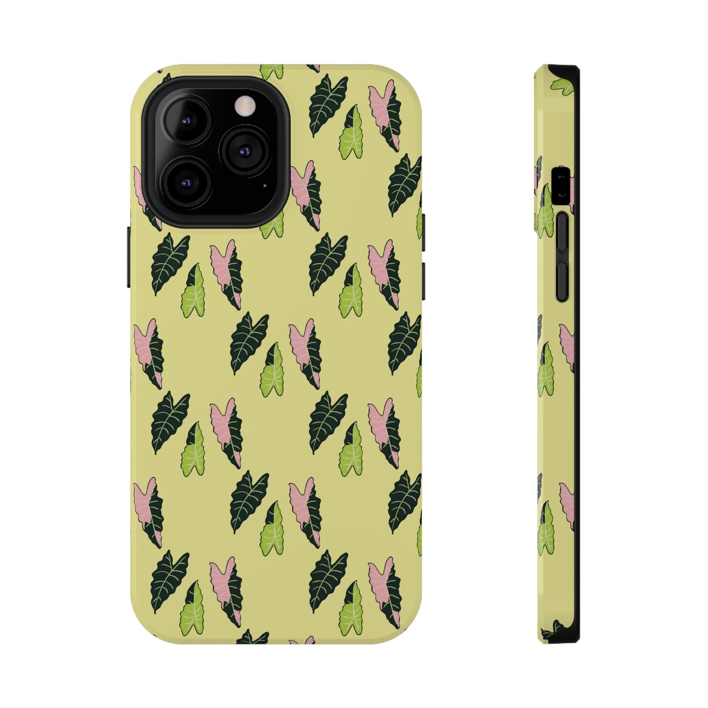 Alocasia Pattern Phone Case – Dual Layer Protective Cover