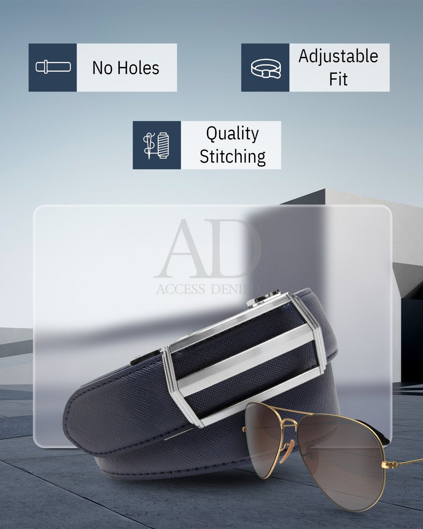 Leather Ratchet Belt – No Holes, Custom Fit