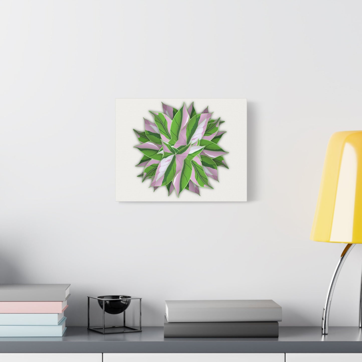 Syngonium Tricolor Pattern Canvas Print – Botanical Wall Art