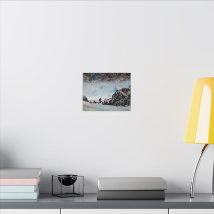 Scenic Canvas Wall Art, Mountain Landscape Decor, Starry Night Artwork, Nature Lover Gift, Home Interior Accent, Holiday Decoration