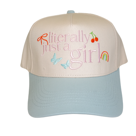 LITERALLY JUST A GIRL ICON CANVAS CAP