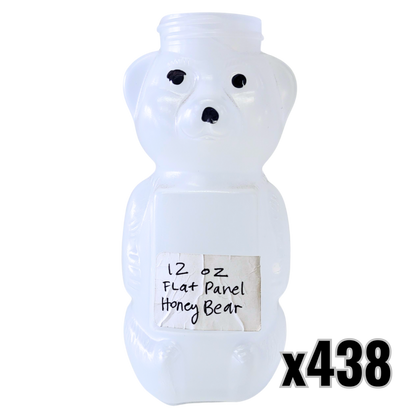 12 oz Plastic Flat Panel Honey Bears