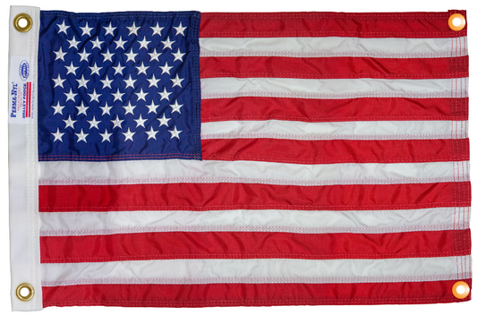 WallSafe™ Nylon Wall-Mounted American Flag | Reinforced Edge Grommets | Made in USA