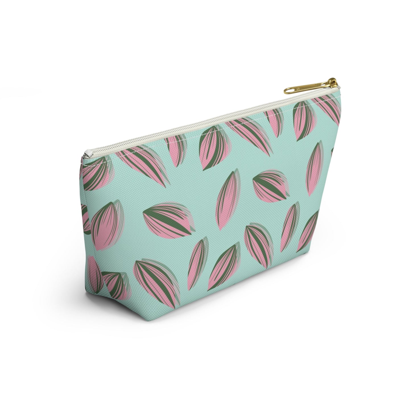 Tradescantia Nanouk Pattern Accessory Pouch – Zippered Catch-All With T-Bottom