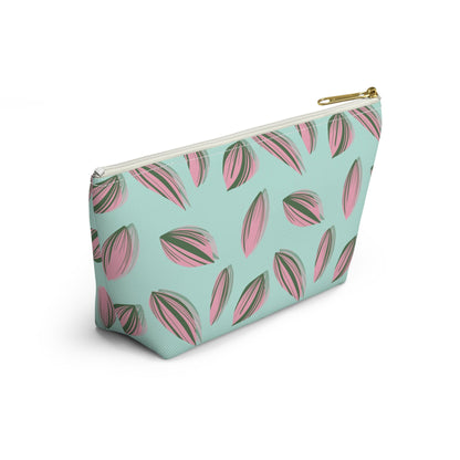 Tradescantia Nanouk Pattern Accessory Pouch – Zippered Catch-All With T-Bottom