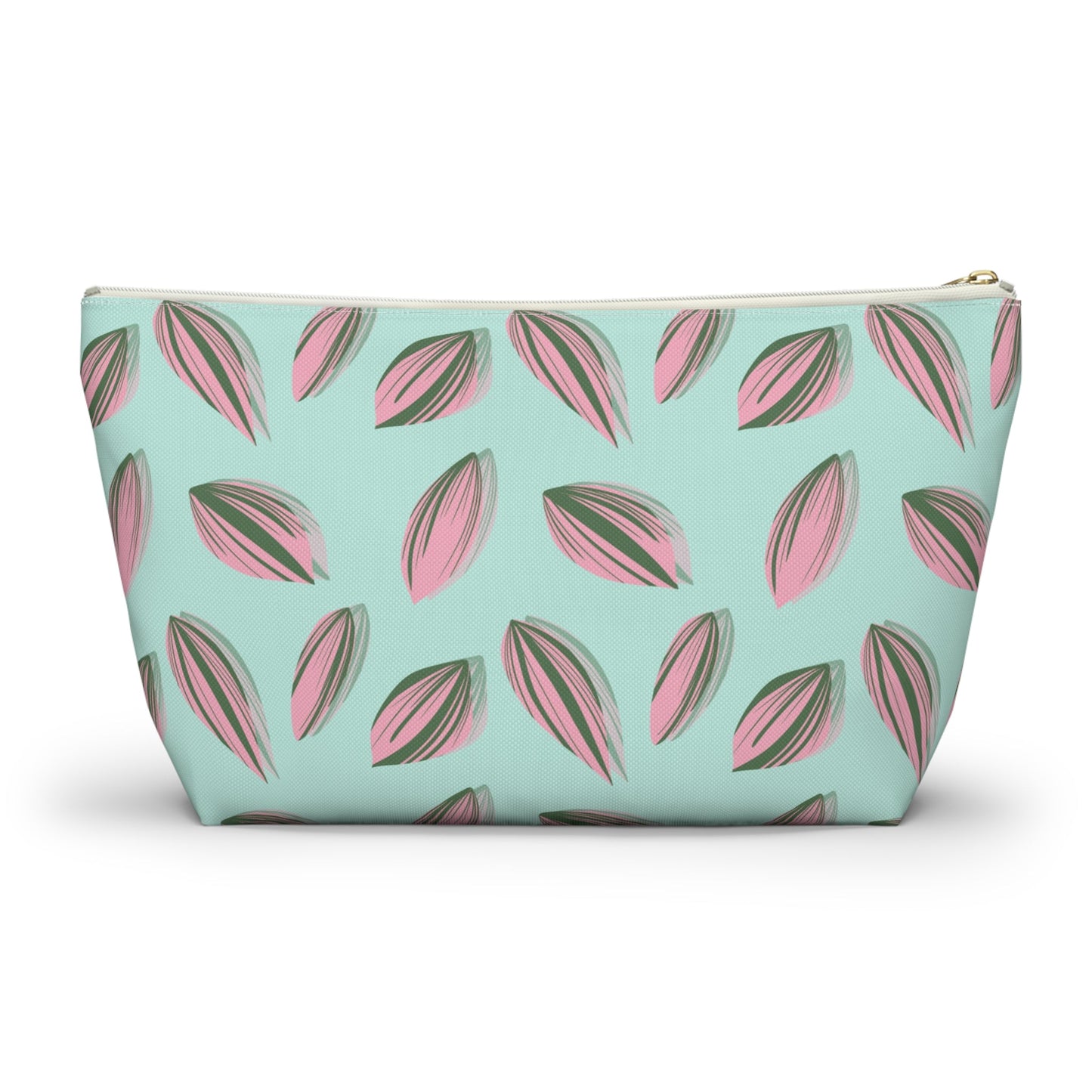 Tradescantia Nanouk Pattern Accessory Pouch – Zippered Catch-All With T-Bottom