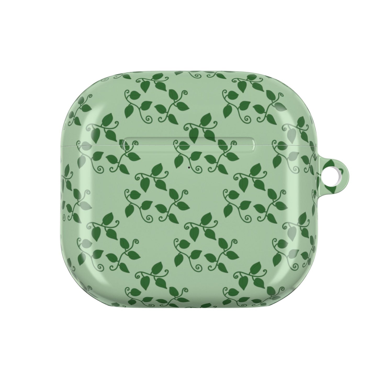 Pothos Pattern Earbud Case – Slim Protective Cover With Carabiner