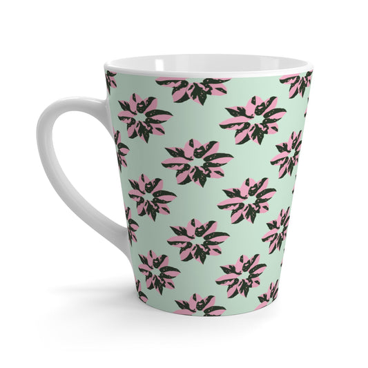 Pink Princess Philodendron Pattern Ceramic Mug 12 oz