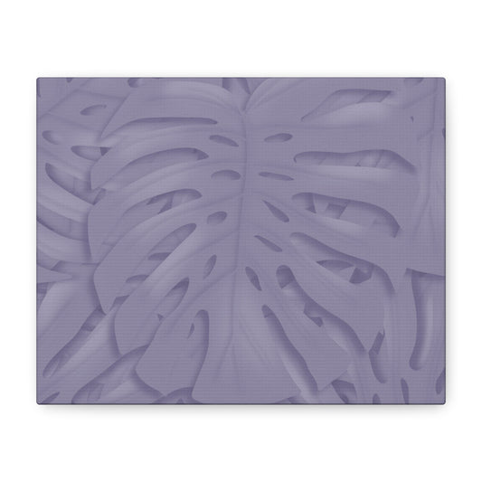 Violet Monstera Canvas Print – Botanical Wall Art