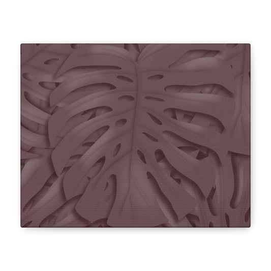 Merlot Monstera Canvas Print – Botanical Wall Art