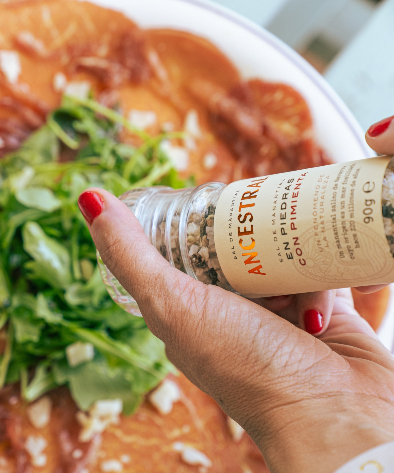 Natural Spring Salt Crystals & Organic Pepper - Glass Mill