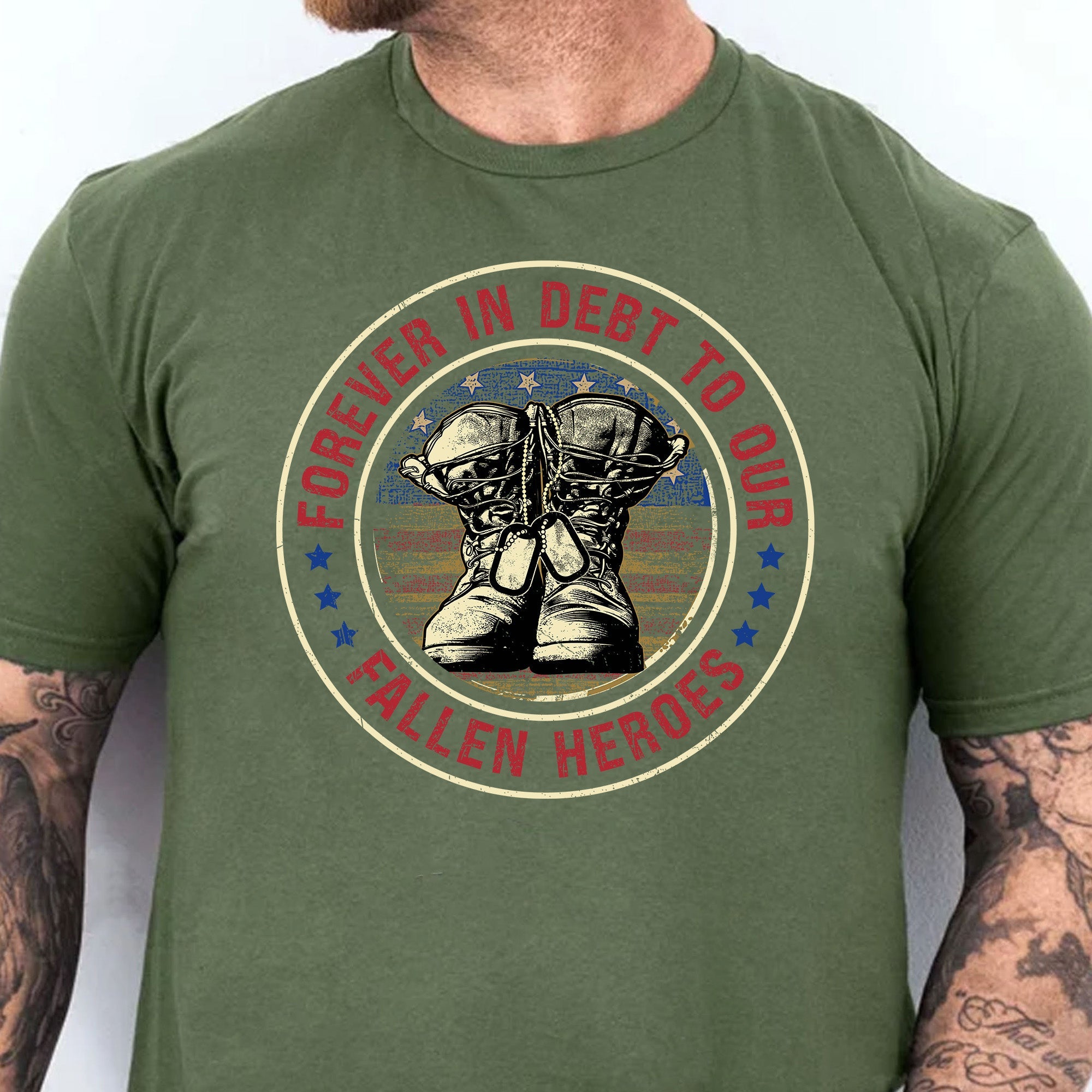 Forever In Debt To Our Fallen Heroes Shirt | Memorial Day Shirt | Veteran Day T-Shirt | Patriotic Shirt | Independence Day Shirt 682298