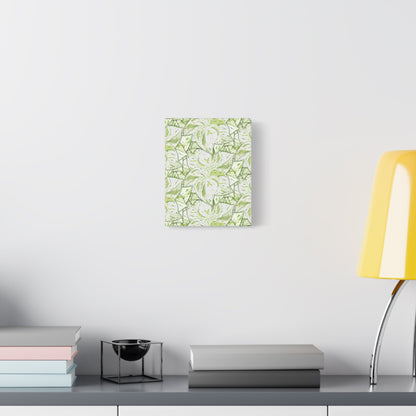 Snow Queen Pothos Pattern Canvas Print – Botanical Wall Art