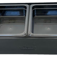 REVO HALF Food Pan Set | Two 1/2 Size Polycarbonate 4" deep