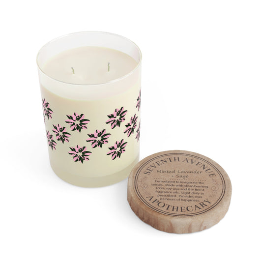 Pink Princess Philodendron Pattern Soy Candle 11 oz – Three Scent Options