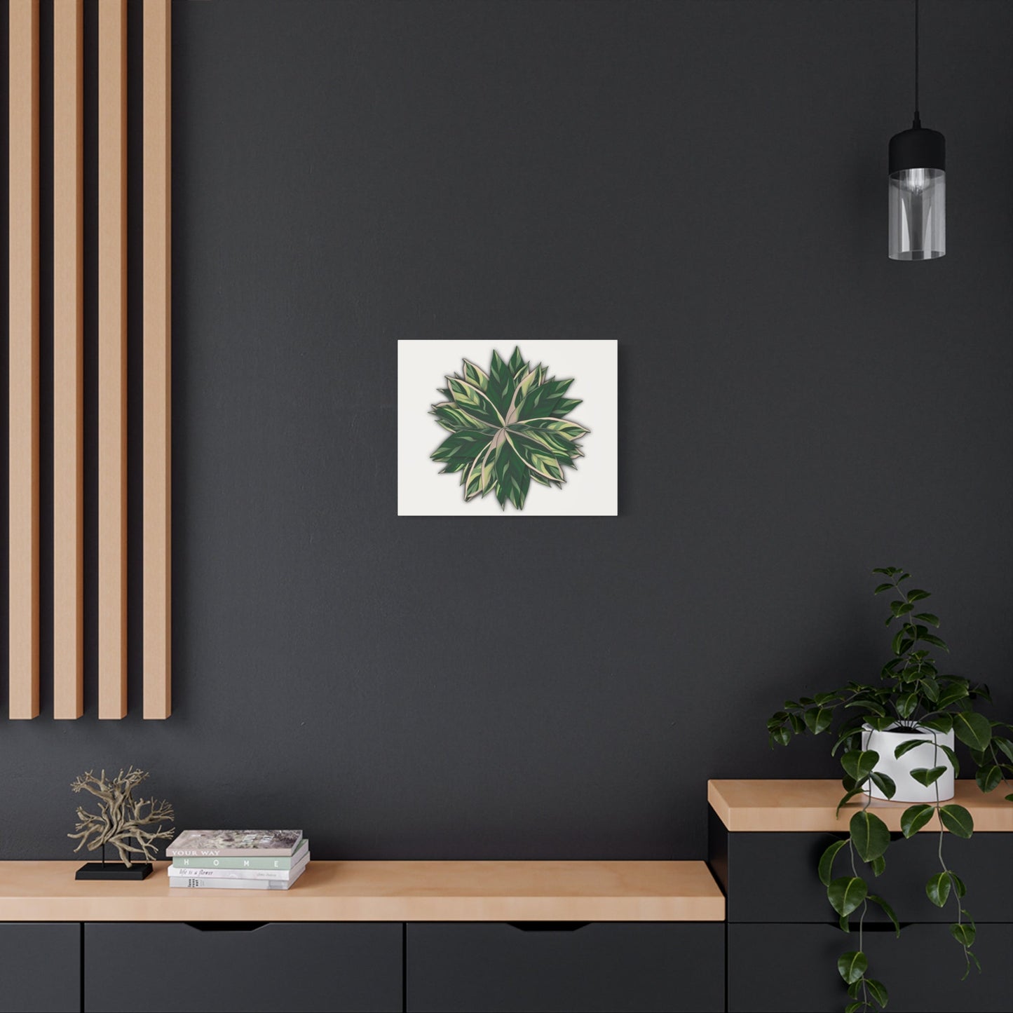 Stromanthe Triostar Canvas Print – Botanical Wall Art