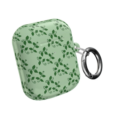 Pothos Pattern Earbud Case – Slim Protective Cover With Carabiner
