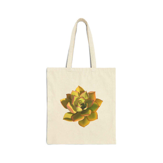 Noble Aeonium Succulent Canvas Tote Bag – Eco Friendly Everyday Carry