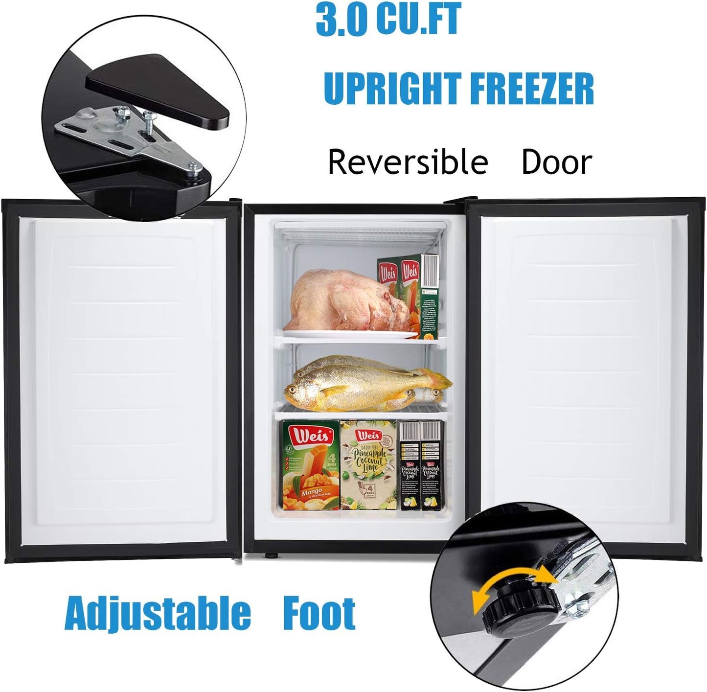 2.6\3.2 cu. ft Mini Fridge with Freezer