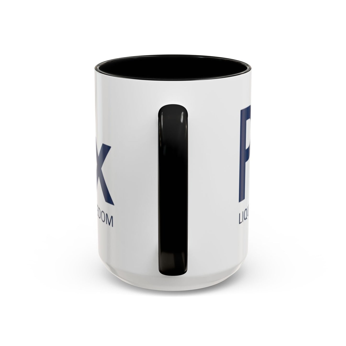 Patriox Accent Coffee Mug — American Flag Drop Logo, 'Water for Health Freedom'