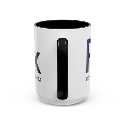 Patriox Accent Coffee Mug — American Flag Drop Logo, 'Water for Health Freedom'