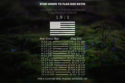 American Flag Navy Star Union Vinyl Decal or Stencil | 309