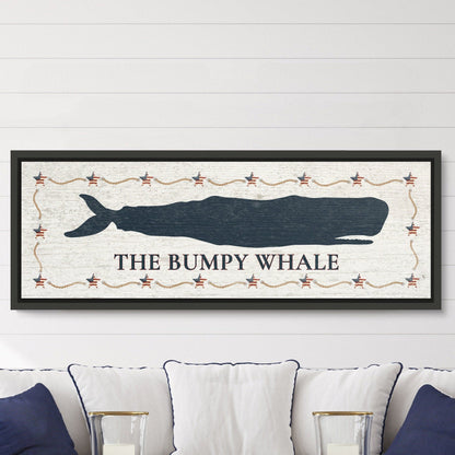 Personalized Framed Whale Canvas Sign