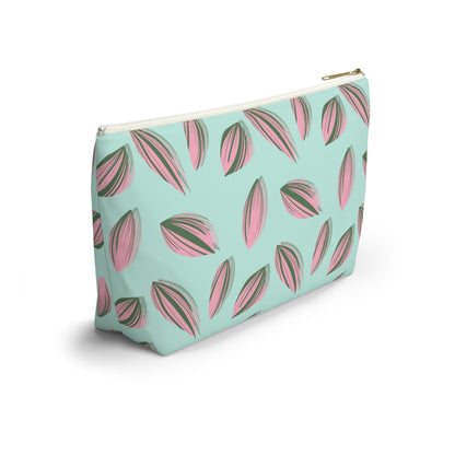 Tradescantia Nanouk Pattern Accessory Pouch – Zippered Catch-All With T-Bottom
