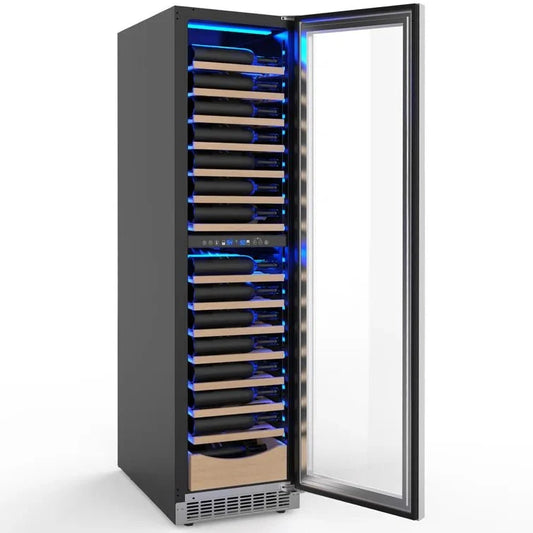 17.72" 111 Bottles Dual Zone Built-in/Freestanding Wine Refrigerator