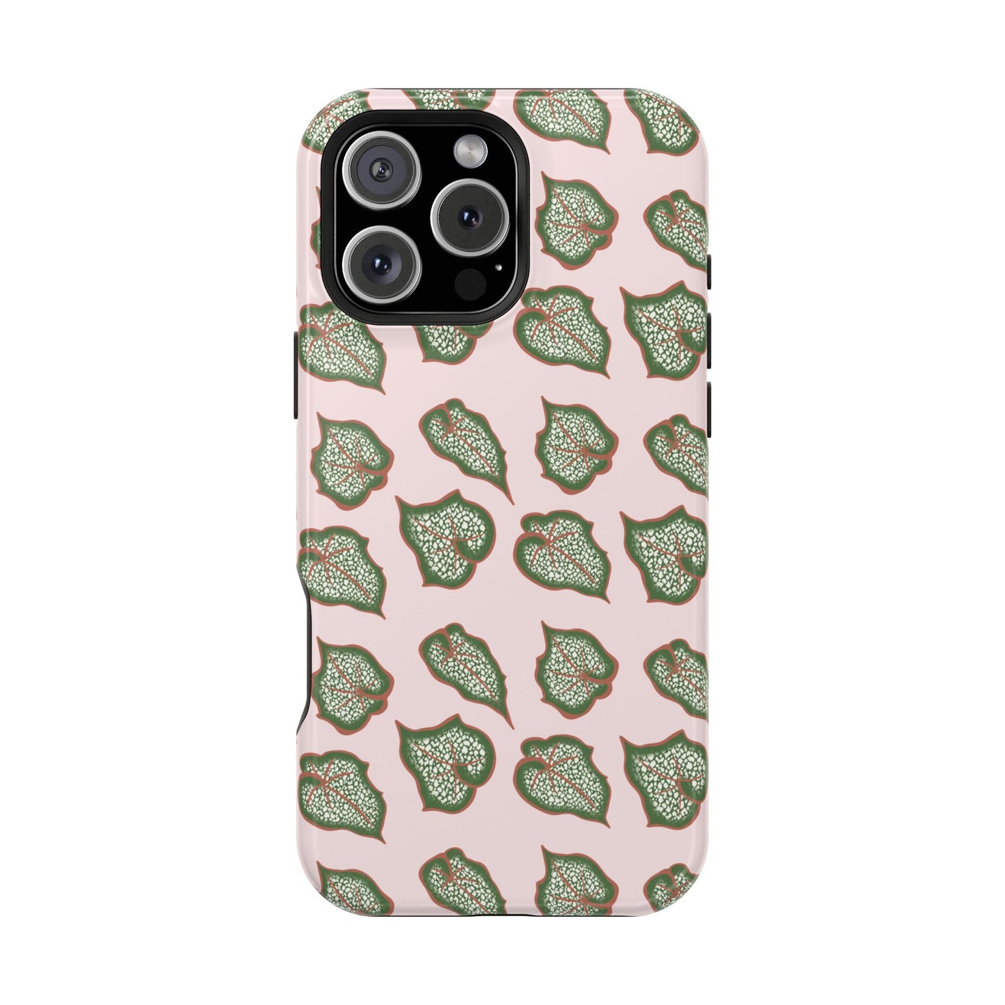 Begonia Pattern Phone Case – Dual Layer Protective Cover