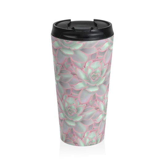 Echeveria Violet Queen Succulent 15 oz Vacuum Insulated Stainless Steel Travel Tumbler