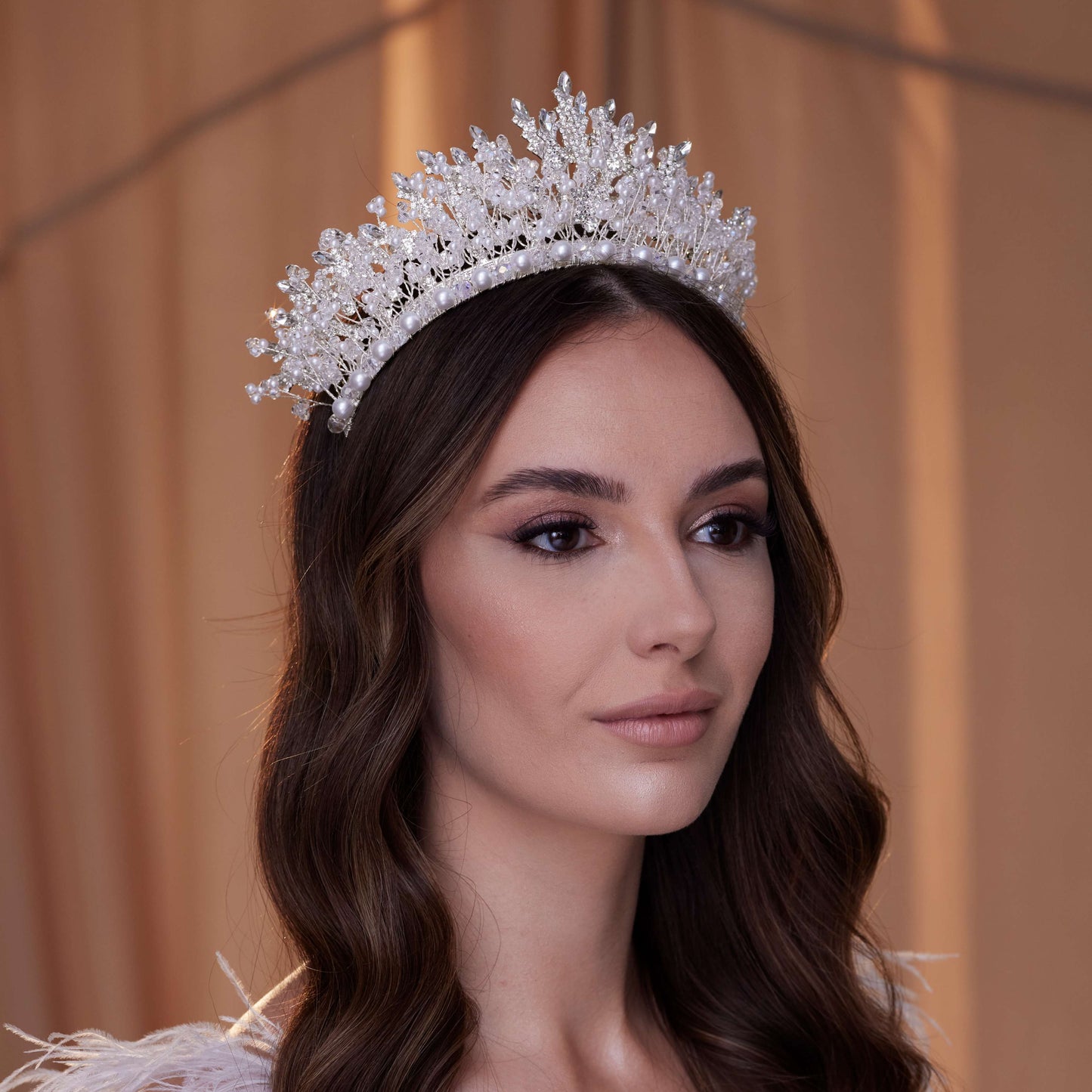 Elegant  Pearl Bridal Tiara