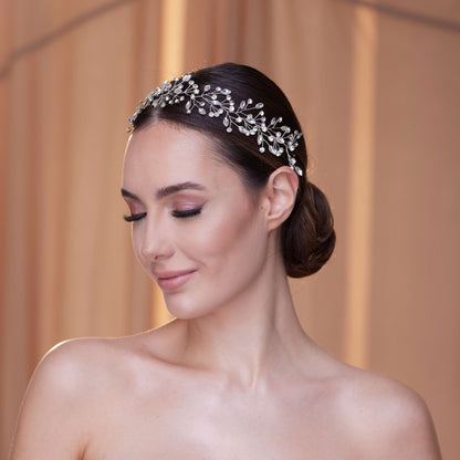 Delicate Crystal Bead and Rhinestone Hair Vine