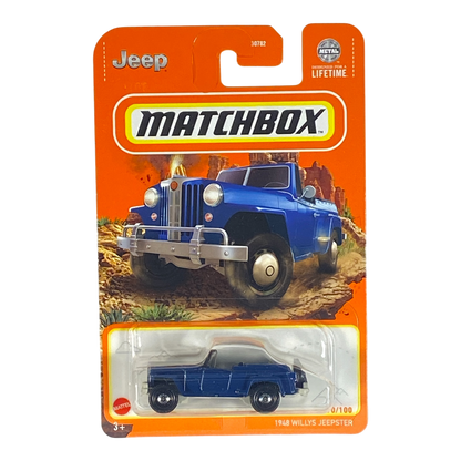 Blue Matchbox 1948 Willys Jeepster