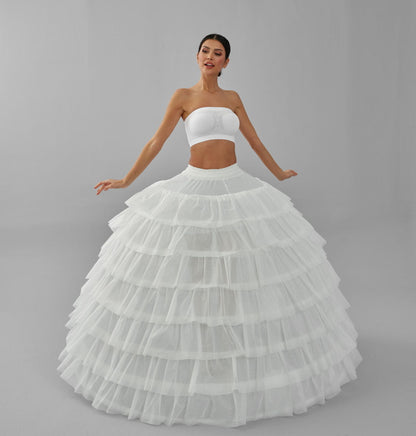 Simple Wedding Dresses Ball Gown Crinoline Skirt -Quinceanera Petticoat Skirt