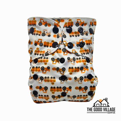 One Size Pocket Diaper - Pumpkin Haul