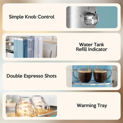 2 in 1 Espresso Machines Support Capsule Coffee Automatic Cappuccino Coffee Maker CM8054