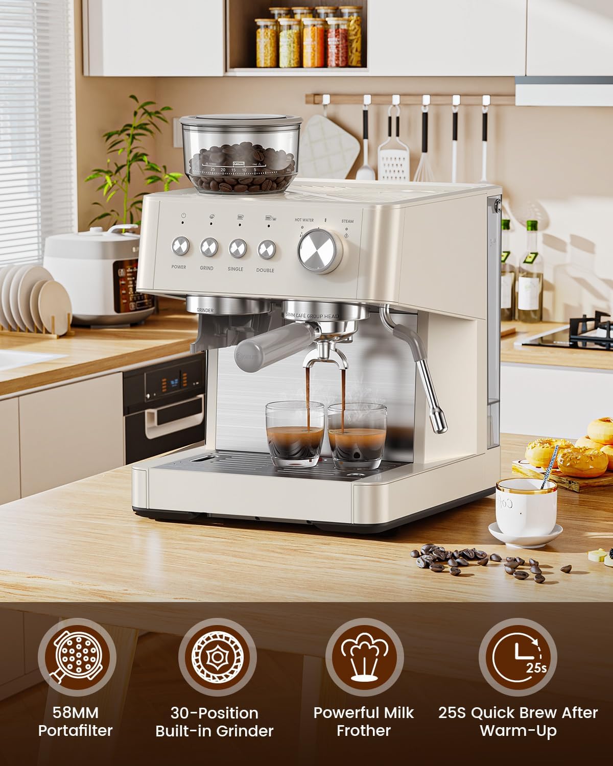 20 Bar Espresso Machines with Grinde CM8031