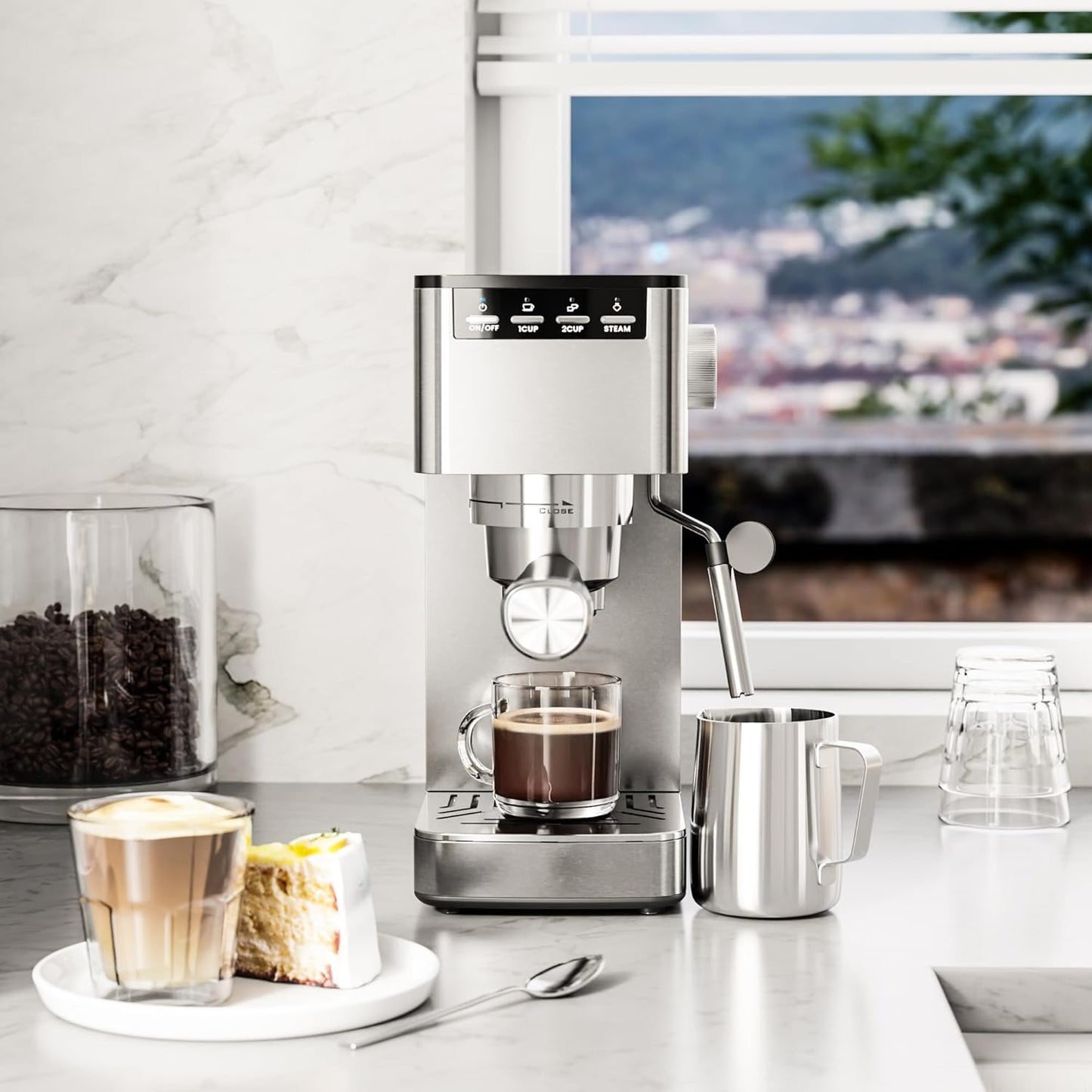 20 Bar Espresso Machines with Grinde CM8031