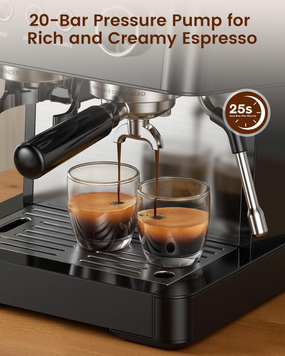 20 Bar Espresso Machines with Grinde CM8031