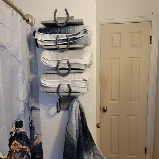 The Wash-House Rack: Heritage Bathroom Towel Organizer