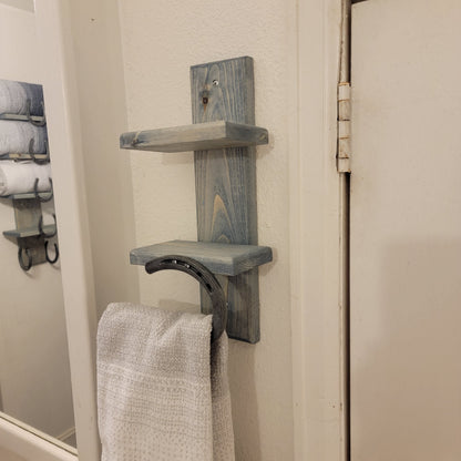 The Wrangler Hand Towel Rack: Single Horseshoe Series