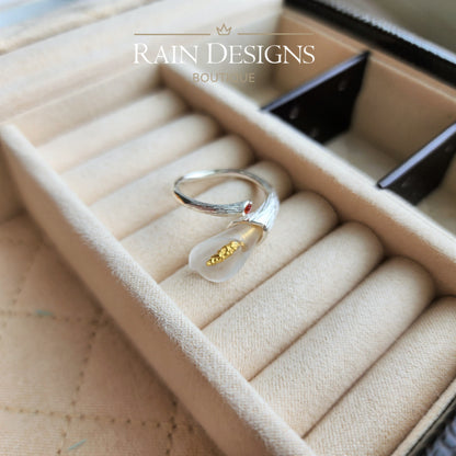 Arum Lily Crystal Rings