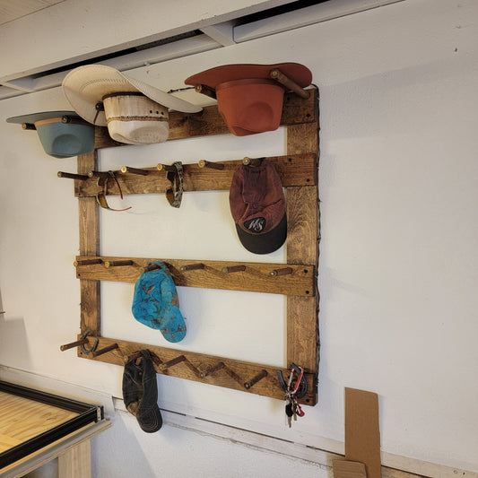 The Vertical Heavyweight: 3 Cowboy Hats + 13 Ball Caps