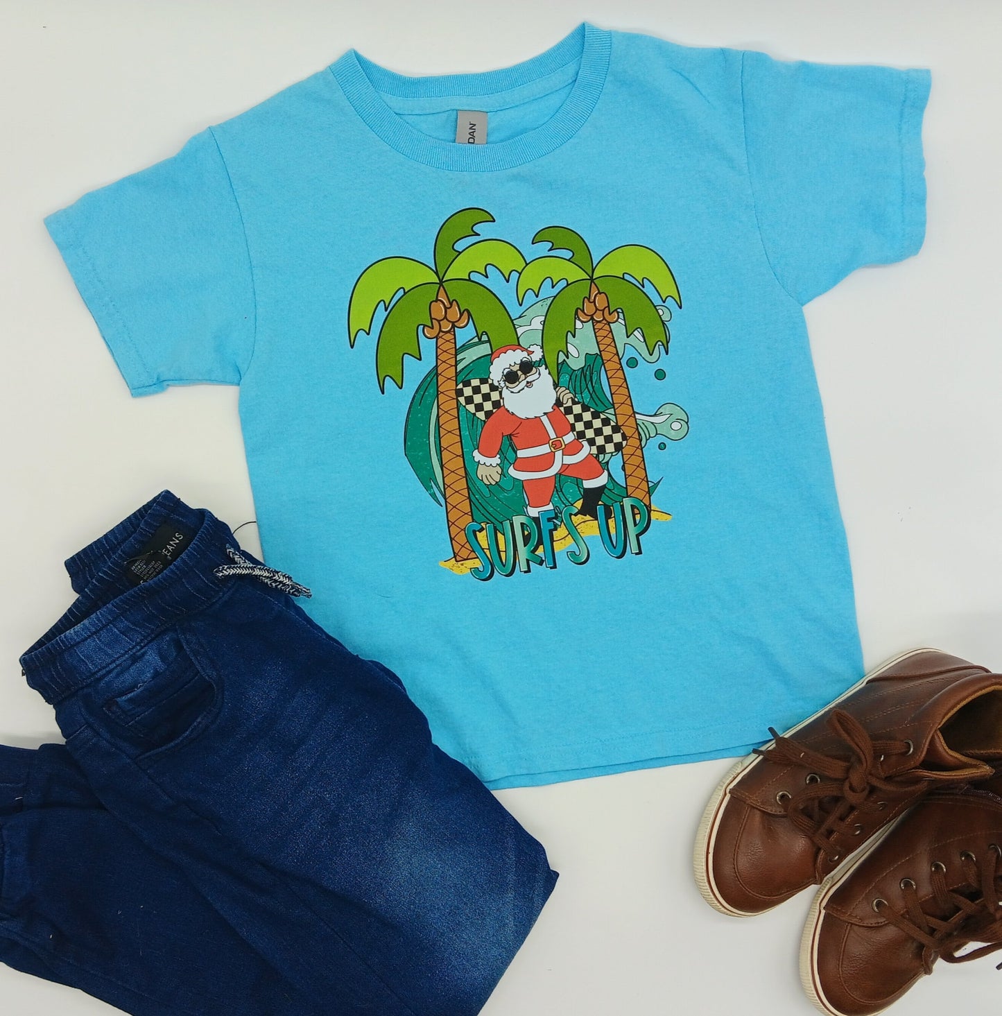 Surfer Santa Tee | Christmas | Toddler | Baby | Boy | Santa |