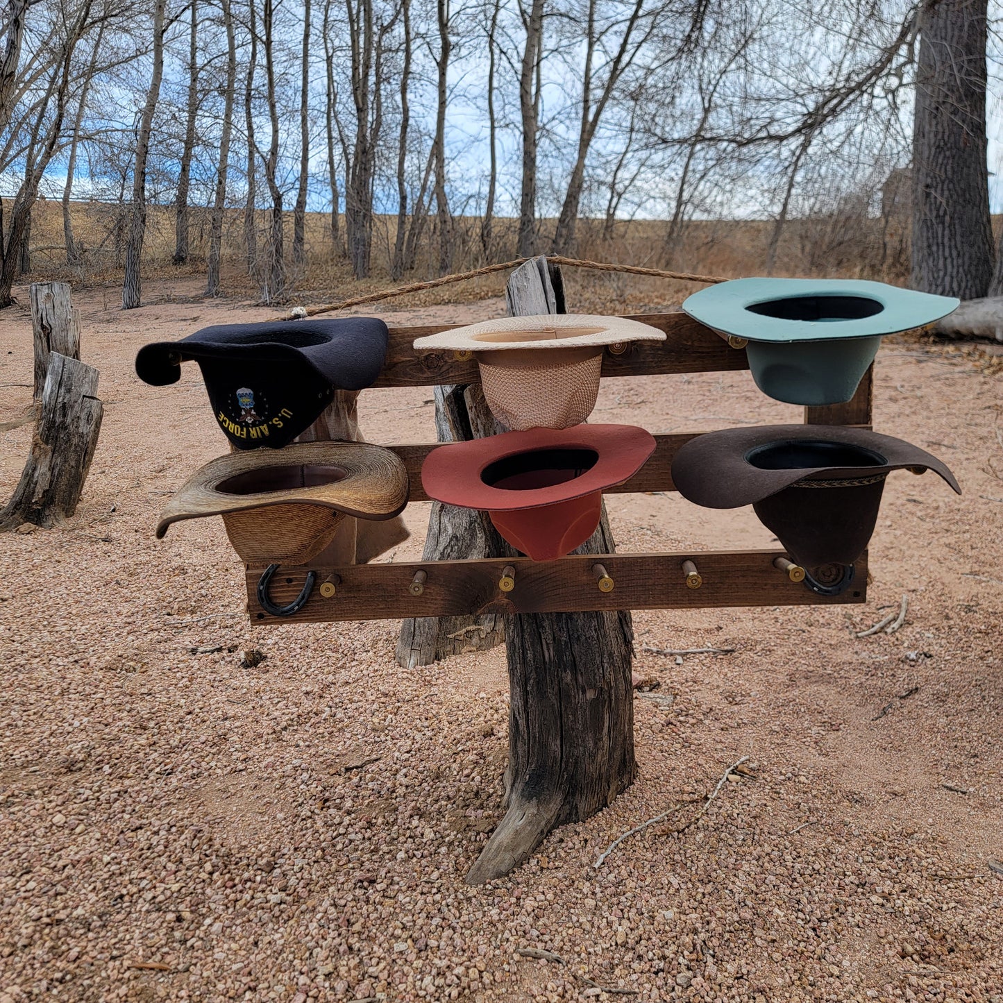 The 6-Hatter: Horizontal Wall-Hanging Western Organization