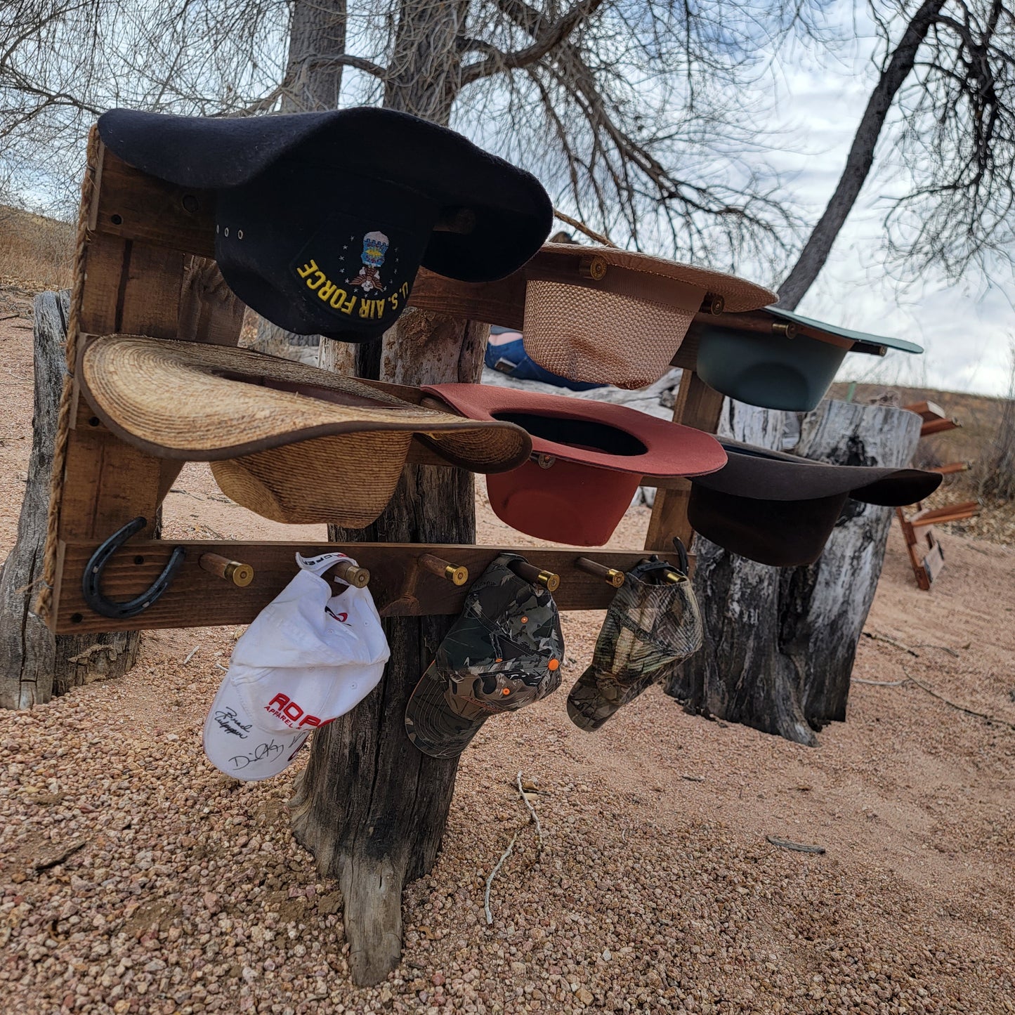 The 6-Hatter: Horizontal Wall-Hanging Western Organization