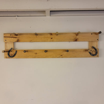The Trail Boss: 9-Space Wall-Mounted Heritage Coat Rack
