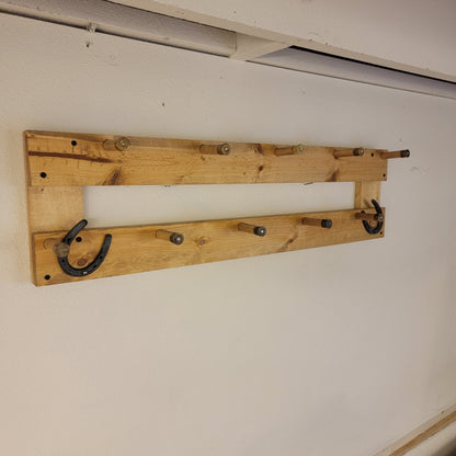 The Trail Boss: 9-Space Wall-Mounted Heritage Coat Rack