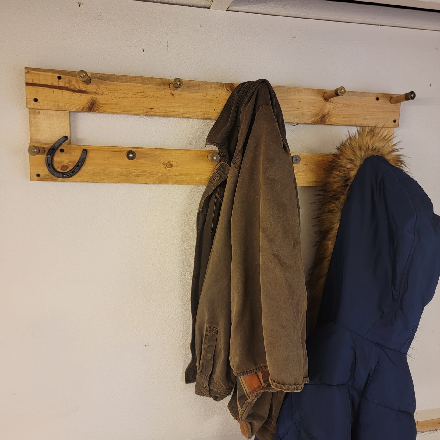 The Trail Boss: 9-Space Wall-Mounted Heritage Coat Rack